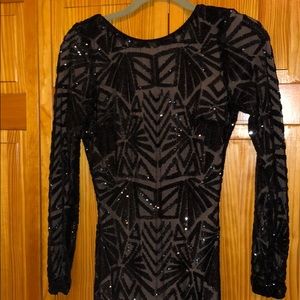 Black sequence dress